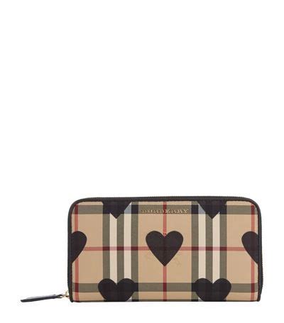 Burberry Elmore Horseferry Check & Hearts Zip